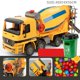 thumbnail image 4 of Camión mezclador de cemento Modelo de simulación de juguete de gran tamaño con cubo de almacenamiento Frijoles coloridos Mezclador de cemento Vehículos de juguete para niños de gran tamaño sin sonido, 4 of 5