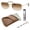 Polished Arista Gold Frame | Clear Gradient Brown Lens, variant on RB3746 Rectangle Shaped Non-Polarized Sunglasses for Men & Women - Includes Official RAYBAN Eyewear Kit - Ideal Formal & Casual Wear Sunglasses - Clear Gradient Brown Lens
