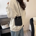 thumbnail image 3 of Yvsxxv Black Waterproof Nylon Small Drawstring Handbag Mini Crossbody Phone Bag 1Pc, 3 of 7