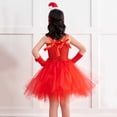 thumbnail image 7 of Afdoent Toddler Girls Dress Christmas Clothes Tutu Mesh Dress With Gloves Headwear 3Pcs Sets Performance 6-7 Years, 7 of 7