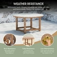 thumbnail image 6 of WestinTrends Malibu Low Outdoor HDPE Round Patio Coffee Table, Teak, 6 of 15