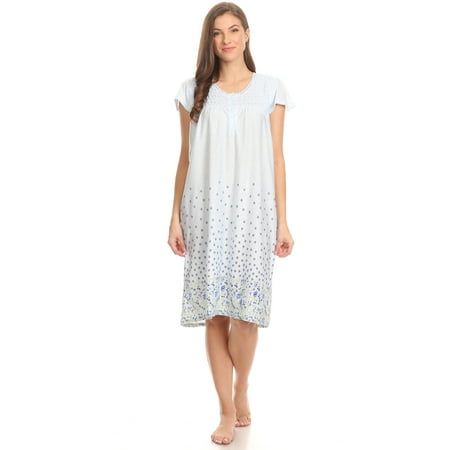 

Lati Fashion Women Short Sleeve Female Nightgowns & Sleepshirts