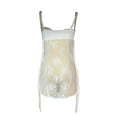 thumbnail image 2 of Kmbangi Robe Cami en Dentelle Transparente pour Femmes Bretelles Spaghetti Paillettes Strass Robe Moulante Mini, 2 of 9