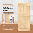 thumbnail image 4 of vidaXL NARVIK 37.4"x82.7" Solid Pine Wood Sliding Barn Door, Natural Brown, No Hardware Kits, 4 of 9