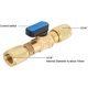 thumbnail image 1 of Válvula de bola de refrigerante Tubería de aire acondicionado de latón Válvula de cierre de refrigerante Herramientas de refrigeración Adaptador de refrigerante Conector de refrigerante G1/4'' Afortunado Sencillez, 1 of 3