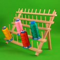 thumbnail image 3 of SPRING Small Spools Nature Wooden Thread Holder Sewing Embroidery Thread Rack And Organizer Storage Shelf Hair Braiding Hanging A, 3 of 7