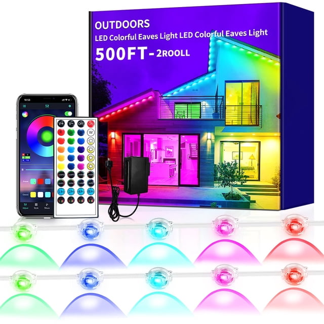 Lámpara de alero impermeable Yocrostar IP67 para techo de casa, 150 m RGB