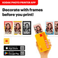 thumbnail image 3 of KODAK Mini 2 Retro Bluetooth Portable Photo Printer  (2.1x3.4 inches) + 38 Sheets Bundle, Yellow, 3 of 8