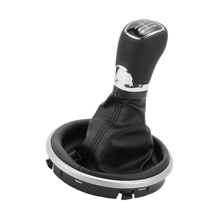 Unique Bargains Gear Shifter Knob with Cover 6 Speed Manual Stick Shifter Knob for Skoda Fabia 2 II 07-14 Faux Leather