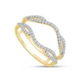 thumbnail image 2 of AFFY Infinity Wedding Ring Guard Enhancer, 0.40CT Moissanite Diamond 14K Yellow Gold over Silver-9, 2 of 6