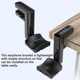 thumbnail image 2 of sweethay Soporte para auriculares Soporte universal para pantalla de auriculares para PC Debajo del escritorio Soporte giratorio ajustable para Cables de audio/vídeo Soporte, 2 of 5