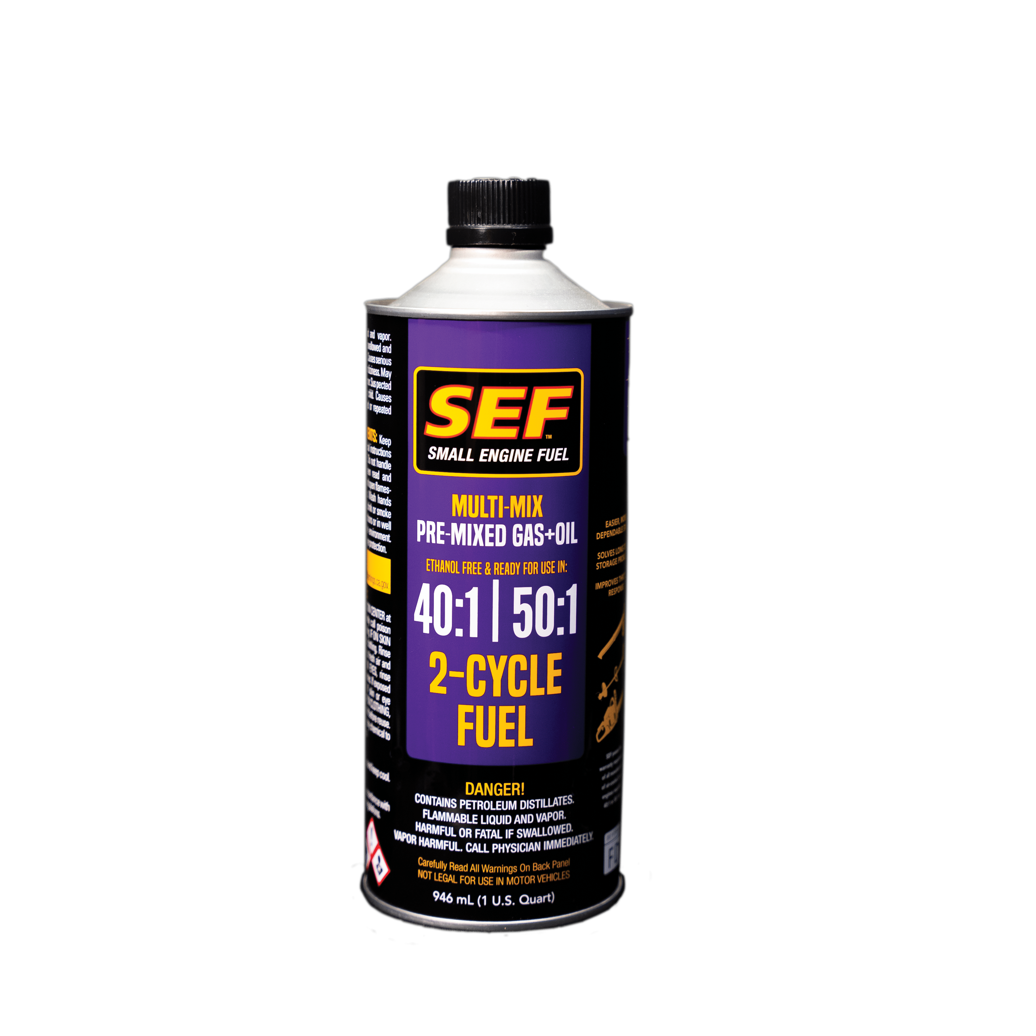 SEF Multi-Mix 40:1 & 50:1 Pre-Mixed Small Engine Fuel, 32 oz