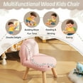 thumbnail image 5 of Pink  Chair, Child Chairs Comfy, Wood  Arm Chair for Reading, Upholstered Child Couch Sofa, Boys Girls Desk Chairs for , Desk Chairs for Girl Bedroom/Nursery, Pink, 5 of 18