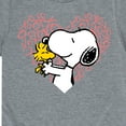 thumbnail image 3 of Peanuts - Snoopy Woodstock Xo Heart  - Toddler And Youth Short Sleeve Graphic T-Shirt, 3 of 6
