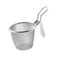 thumbnail image 1 of jifeng Colander Fry Basket with Handle Noodle Strainer for Dumplings Frying Camping, 1 of 9
