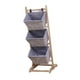 thumbnail image 5 of Cesta de almacenamiento de madera, estante de piso, organizador multiusos, estante de madera con marco para libros Estilo a, 5 of 9