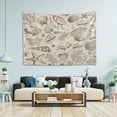 thumbnail image 5 of Vintage Seashells Tapestry Wall Hanging Tapestries Happy Colorful Hippie Psychedelic Art Polyester Carpet Wall Decorative for Living Room Bedroom 80x60inch, 5 of 7
