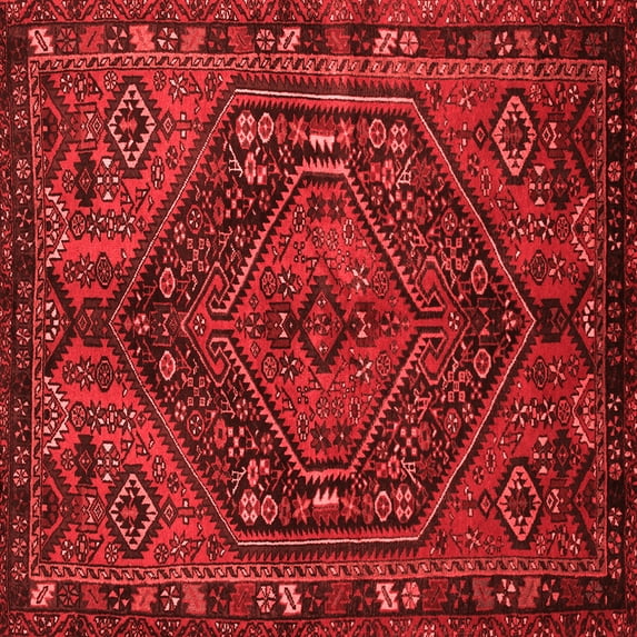 Ahgly Company Indoor Square Persian Red Traditional Area Rugs, 6' Square