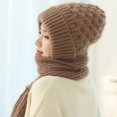 thumbnail image 6 of Scarf for Women Winter Clothing for Women Solid Integrated Ear Windproof Hat Scarf Hooded Scarf Winter 2 In 1 Scarf Knitted Hat, 6 of 6
