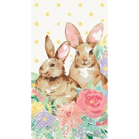 Pioneer Woman Easter Bunny Paper Guest Napkins, 7.75 x 4.5in, 24ct