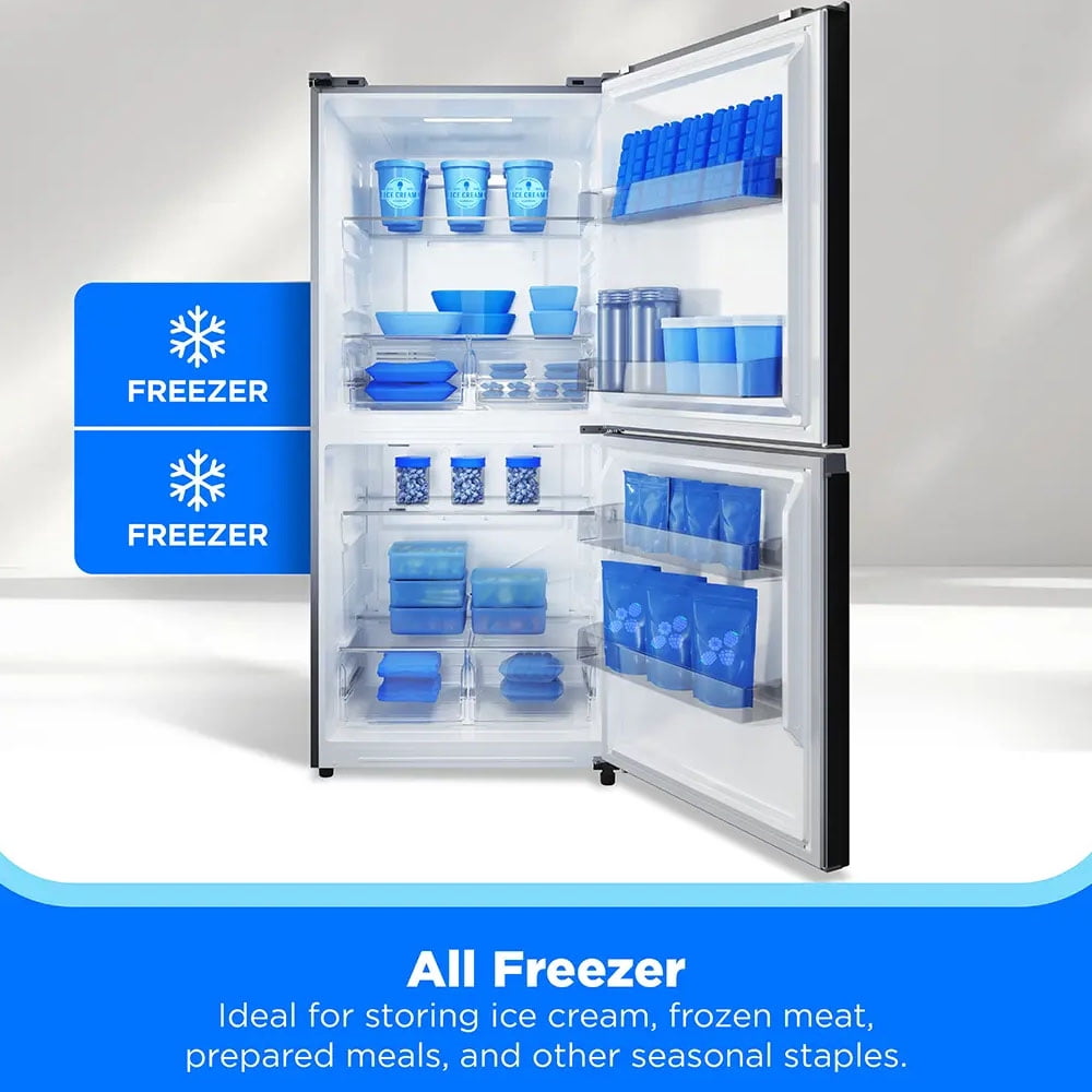 Midea MRU21C7BST 20 Cu. Ft. Stainless French Door 3-Way Convertible Smart Refrigerator