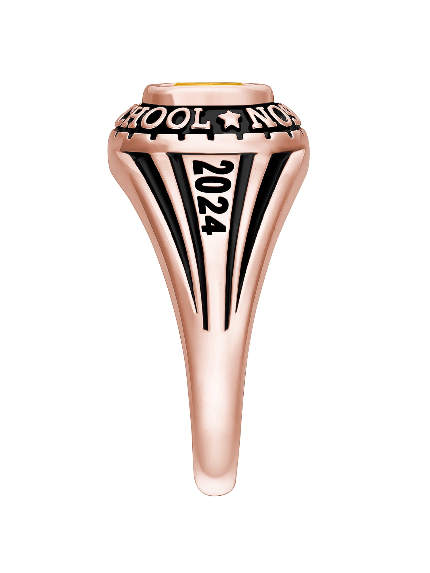 Order Now for 2025 Graduation, Freestyle Women's 14K Rose Gold over Sterling Classic Class Ring, Personalized, High School or College Graduation