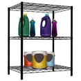 thumbnail image 2 of 3 Tier Steel Wire Multi-Purpose Free-Standing Heavy Duty Shelf, Black, 2 of 3