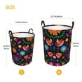thumbnail image 5 of Balery Colorful Floral2 Round Laundry Basket with Handles Waterproof Freestanding Laundry Hamper for Clothes Toys in the Dorm and Family-Medium, 5 of 8