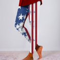thumbnail image 4 of MKLEKYY Leggings deportivos de realce con estampado tie-dye del Día de la Independencia para mujer, pantalones de yoga, 4 of 4