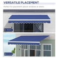 thumbnail image 6 of Retractable Patio Awning 13x8 Ft UV Resistant Cranking Sunshield Midnight Blue, 6 of 7