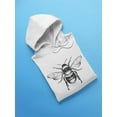 thumbnail image 3 of Bee Pencil Drawing Hoodie Women -Image by Shutterstock, Female Large, 3 of 4