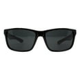 thumbnail image 2 of Men's Sunglasses Rectangular Wrap Around Fashion Shades UV400 Shiny Black, 2 of 4