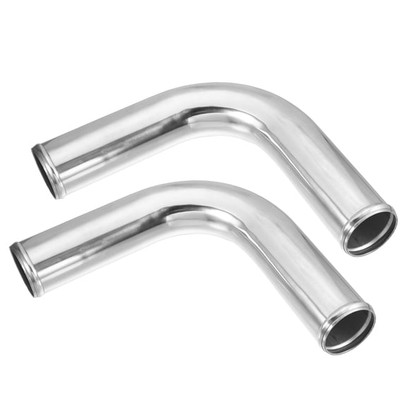 2 Pcs OD 2.50" Leg Length 6" Car Aluminum Alloy Tube Intercooler Pipe 90 Degree Bend Elbow Air Intake Tube