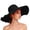 Black, variant on Womens Ruffled Elastic Wide Brim Visor Hat for Summer Beach Trip Outdoor Photo Shoot Downtown Errands Foldable Anti-UV Vacation Headwear Green