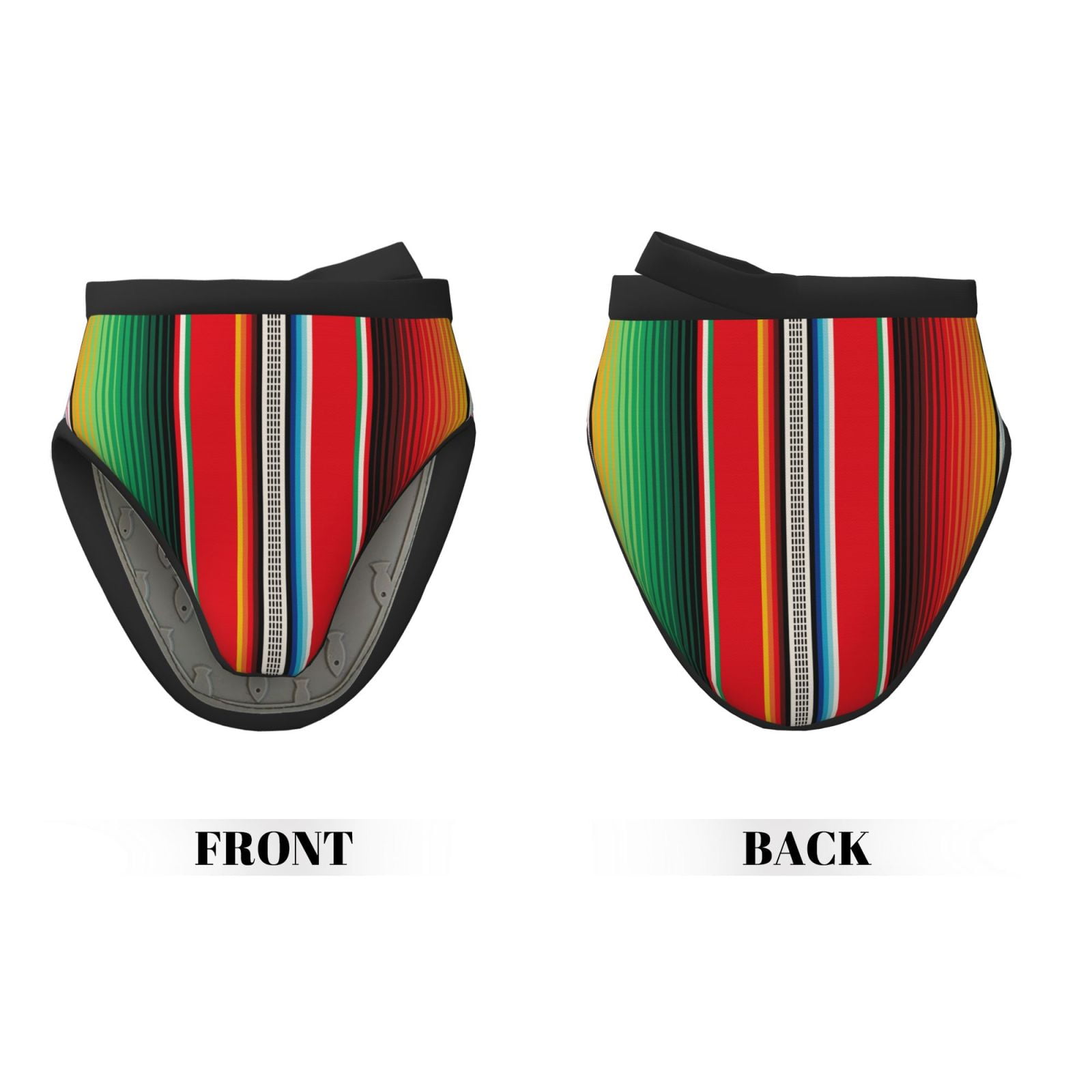 Vsdgher Mexican Serape Blanket Stripes Non-Slip Mini Oven Mitt Set, Short Oven Mitts for Baking Grilling Barbecue Microwave, 5.9"x5.9"in