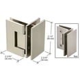 thumbnail image 2 of CRL GEN092BN Brushed Nickel Geneva 092 Series 90 Degree Glass-to-Glass Hinge, 2 of 8