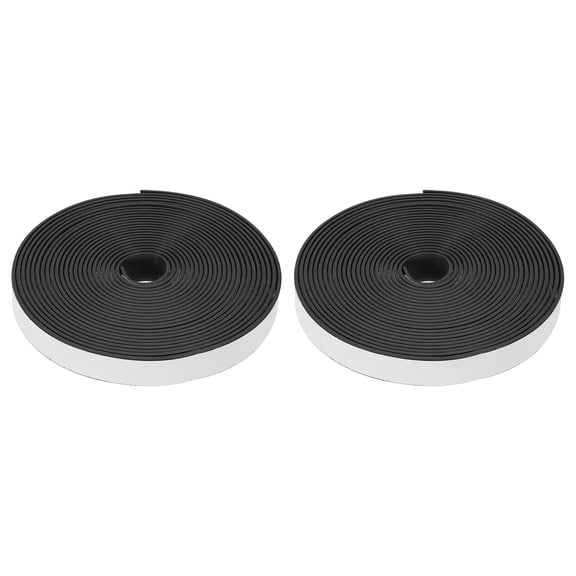 2Pcs Fire Seal Strip, 19.7 Feet Expandable Door Seal, 18mmW x 2mmT, Black