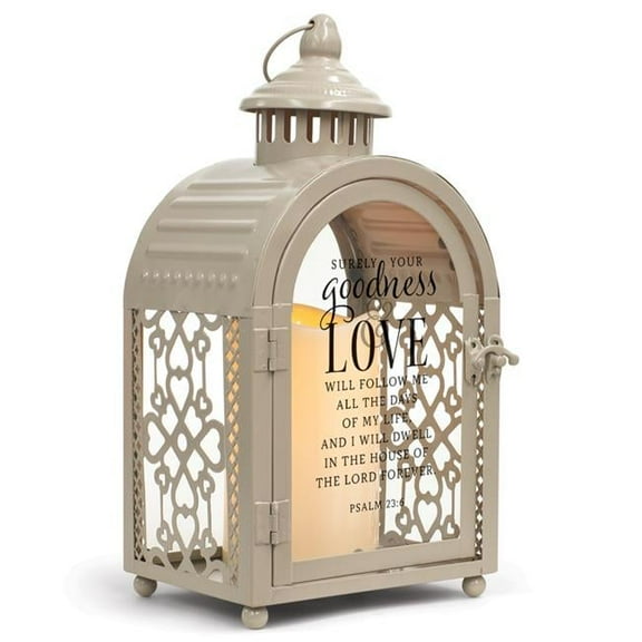 Cottage Garden LTN190SMG Surely Your Goodness, Love Will Follow Lantern