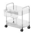 thumbnail image 4 of Luzkey Makeup Organizer Vanity Organizer Holder Display Shelf Makeup Shelf Organizer Household Snack Storage Rack for Table Sundries 2 layers, 4 of 8