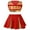 Red, variant on YiZYiF Kids Girls Cheer Leading Dance Outfit V Neck Crop Tank Top with Pleated Skirt Uniform Costume Blue 6
