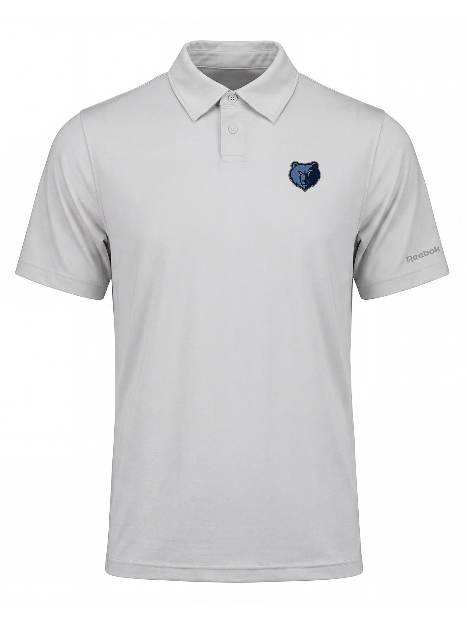 Memphis Grizzlies Reebok Mens Gray Short Sleeve Polo Shirt