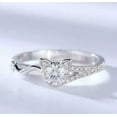 thumbnail image 3 of 2.0Ct Round Cut Simulated Diamond Women's Cat Shape Ring 14K White Gold Finish For Her Silver, 3 of 4