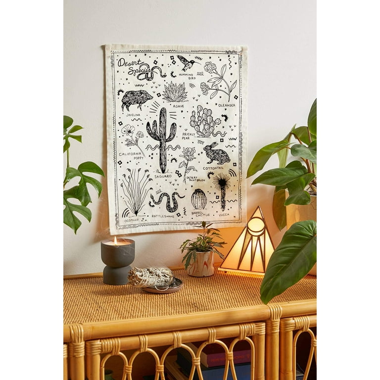 Flag Tapestry The Desert Species The Sun The Butterfly Bohemian Cotton Printed Hand Made Wall Hanging Tapestries with Steel Grommets Beige Pack of 3 Walmart