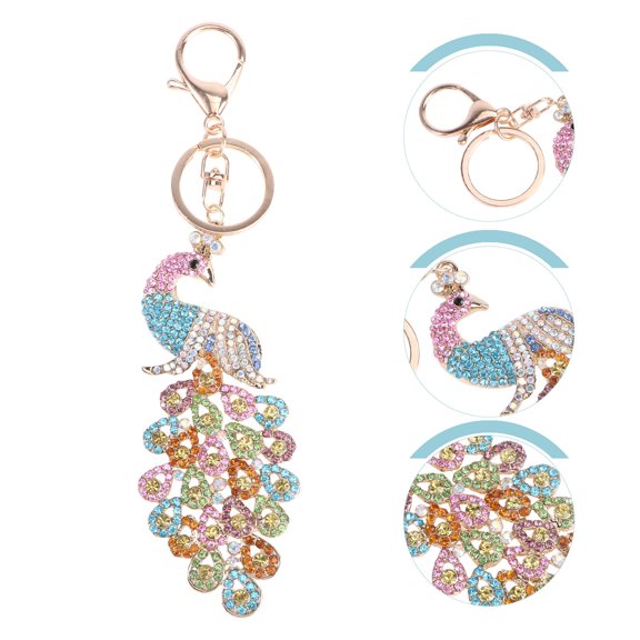 PBPBOX Vintage Keychain Decorative Keyring Women Blue 1Pack