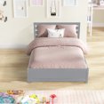 thumbnail image 3 of LEGAHOME Full Bed with Trundle, Solid Wood Bed Frame, Modern Full Size Platform Bed with Headboard and Trundle Included, No Box Spring Needed, Gray, 3 of 6