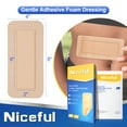 thumbnail image 5 of Niceful Silicone Foam Dressing  Waterproof Silicone Bandages with Border Adhesive, High Absorbency Bed Sore Bandages Wound Care Dressing, 4"x8", 10 Packs, FSA HSA Eligible, 5 of 6