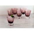 thumbnail image 2 of 10 Strawberry Street 8 oz Crete Etched Double Old Fashioned Glass, Set of 6, Plum, 2 of 5