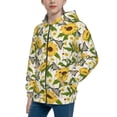 thumbnail image 2 of Sikiie Sunflowers And Butterflies Zip Up Hoodie Teenage, hoodies for Teenage, Zipper Sweatshirt Jacket for Daily, Traveling-Medium, 2 of 6