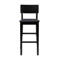 thumbnail image 3 of Hawthorne Collections Faux Leather Black Bar Stool Rectangular Padded 31" Unassembled, 3 of 10