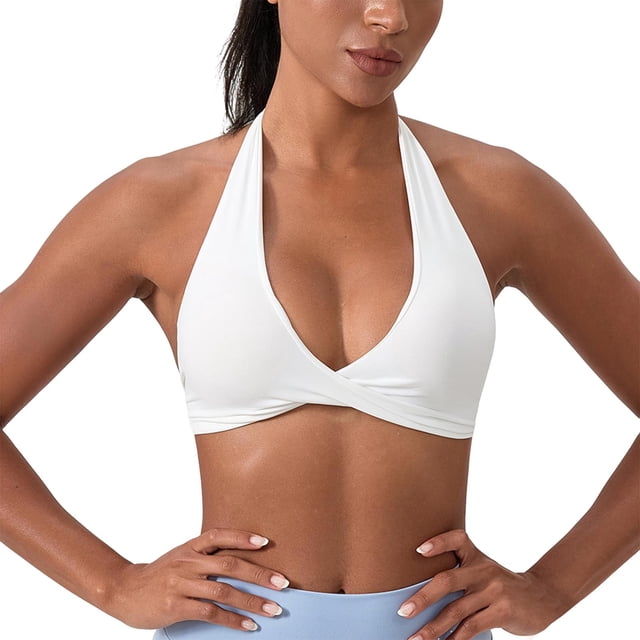 Women's Solid Color Four Rows Adjustable Wireless Bra Seamless Back Shaping and Breast Collection Yoga Sports Bras for Women